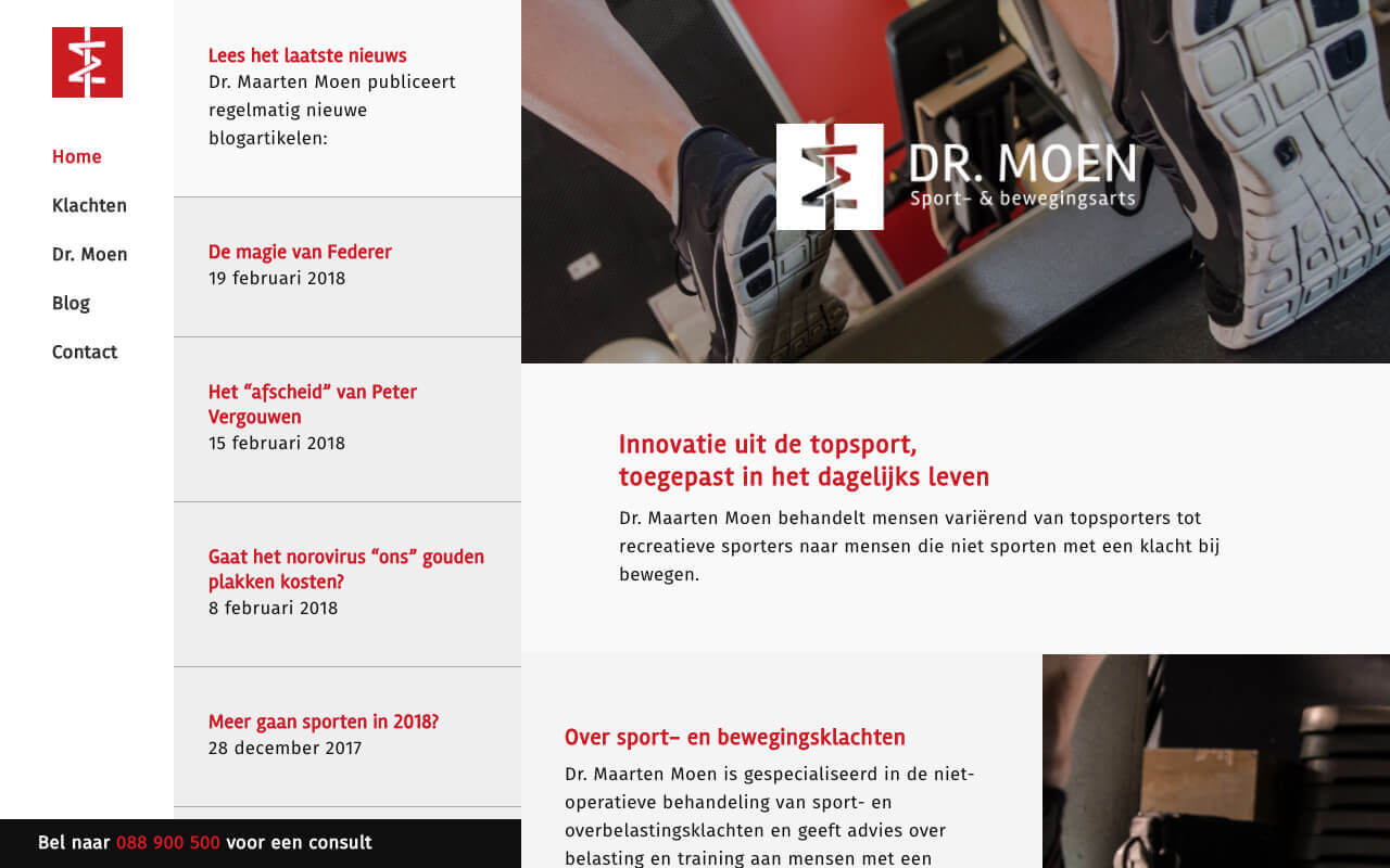 Website ontwikkeling voor dr. Moen