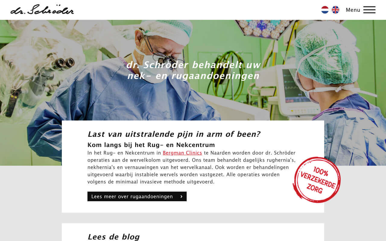 Website ontwikkeling voor dr. Schröder