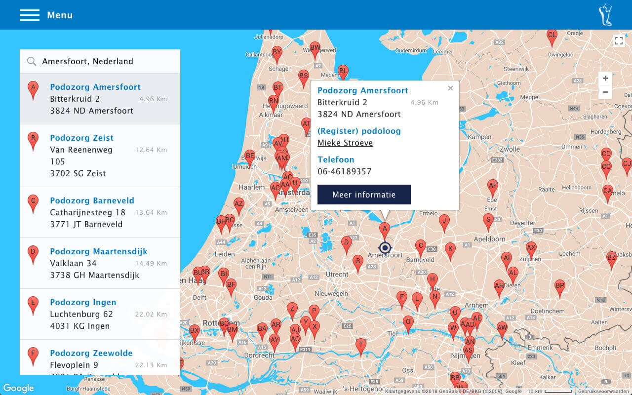 Website ontwikkeling voor Podozorg Nederland en haar vestigingen Website ontwikkeling voor Podozorg Nederland en haar vestigingen