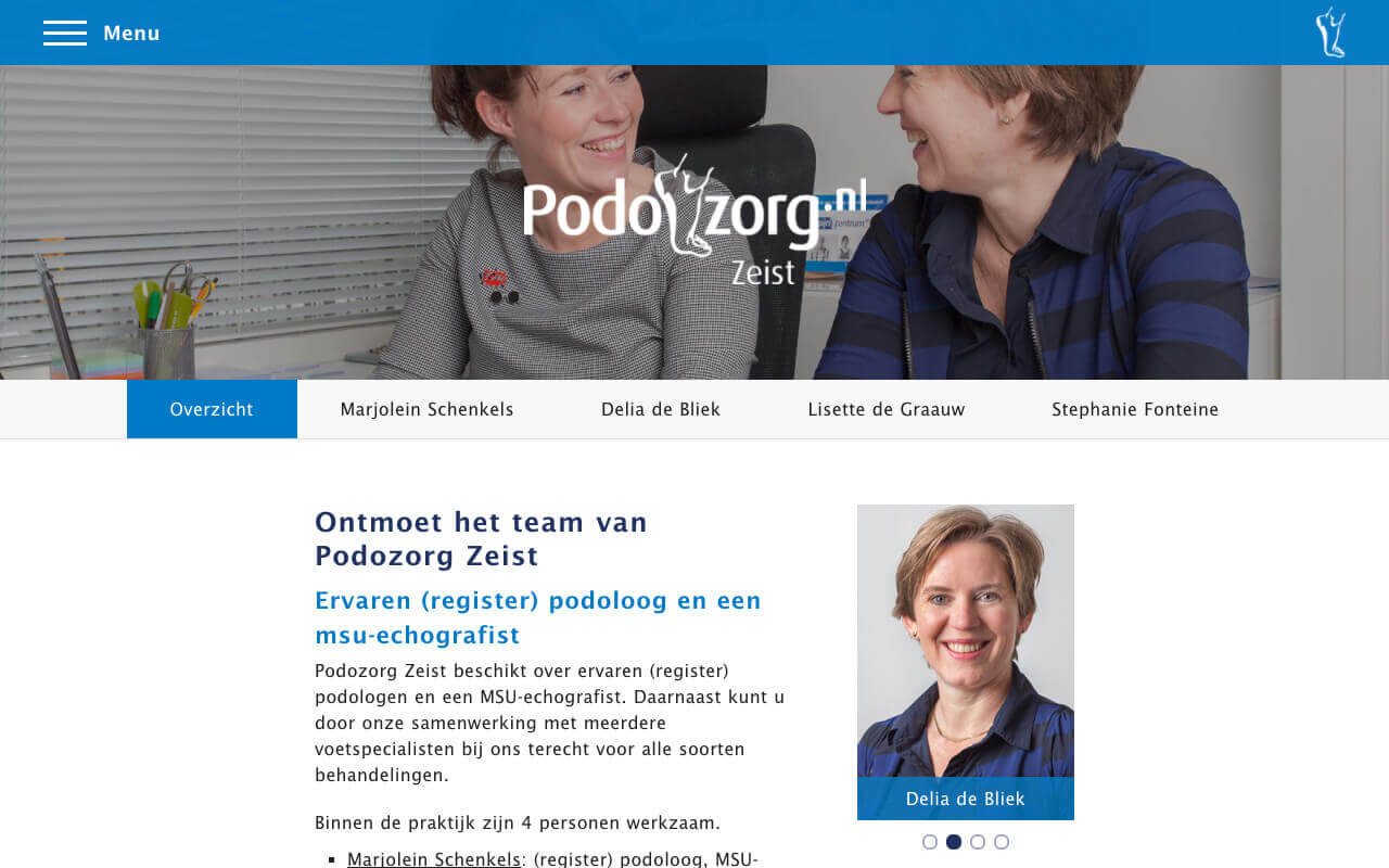 Website ontwikkeling voor Podozorg Nederland en haar vestigingen Website ontwikkeling voor Podozorg Nederland en haar vestigingen