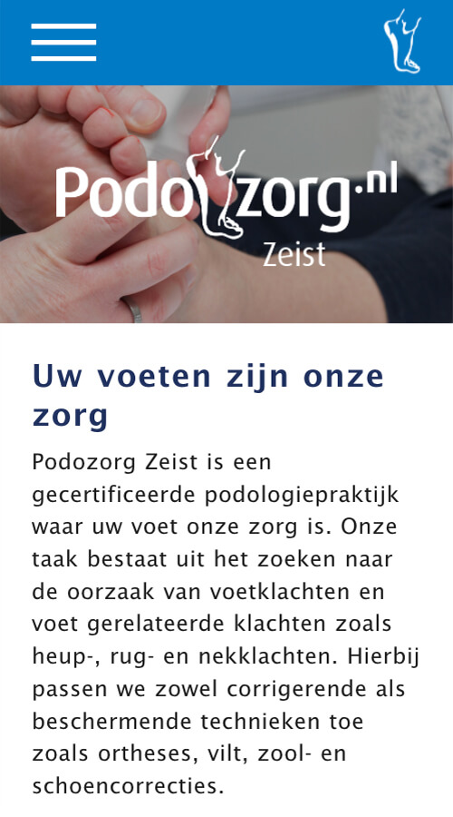 Website ontwikkeling voor Podozorg Nederland en haar vestigingen Website ontwikkeling voor Podozorg Nederland en haar vestigingen