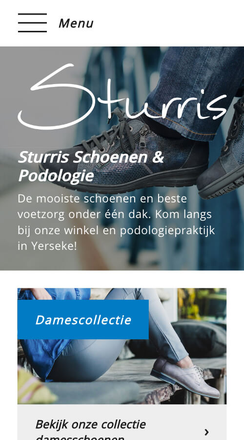 Website ontwikkeling voor Sturris Schoenen