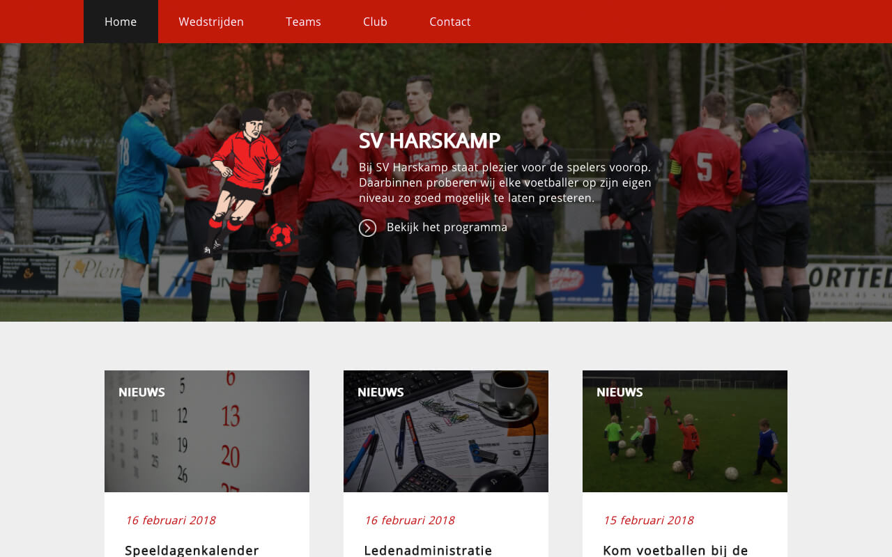 Website ontwikkeling voor SV Harskamp